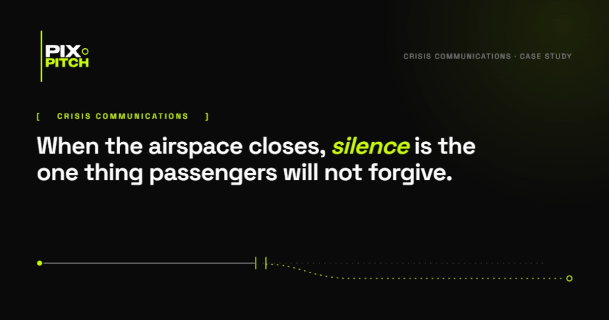 When the airspace closes, silence is the one thing passengers will not forgive